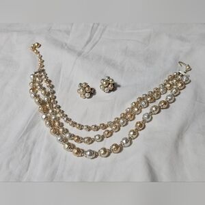 Vintage Gold and Pearl Costume Jewelry